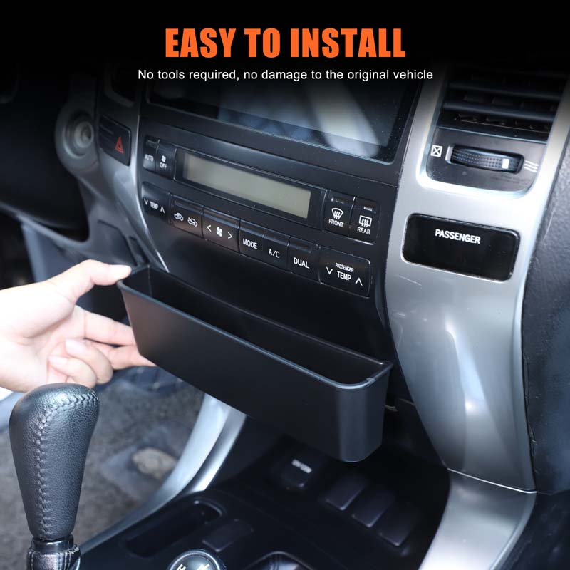 For Toyota Land Cruiser Prado 2003-2009 Car Center Console AC Adjustment Panel Storage Box Hanging Organizer Accessories