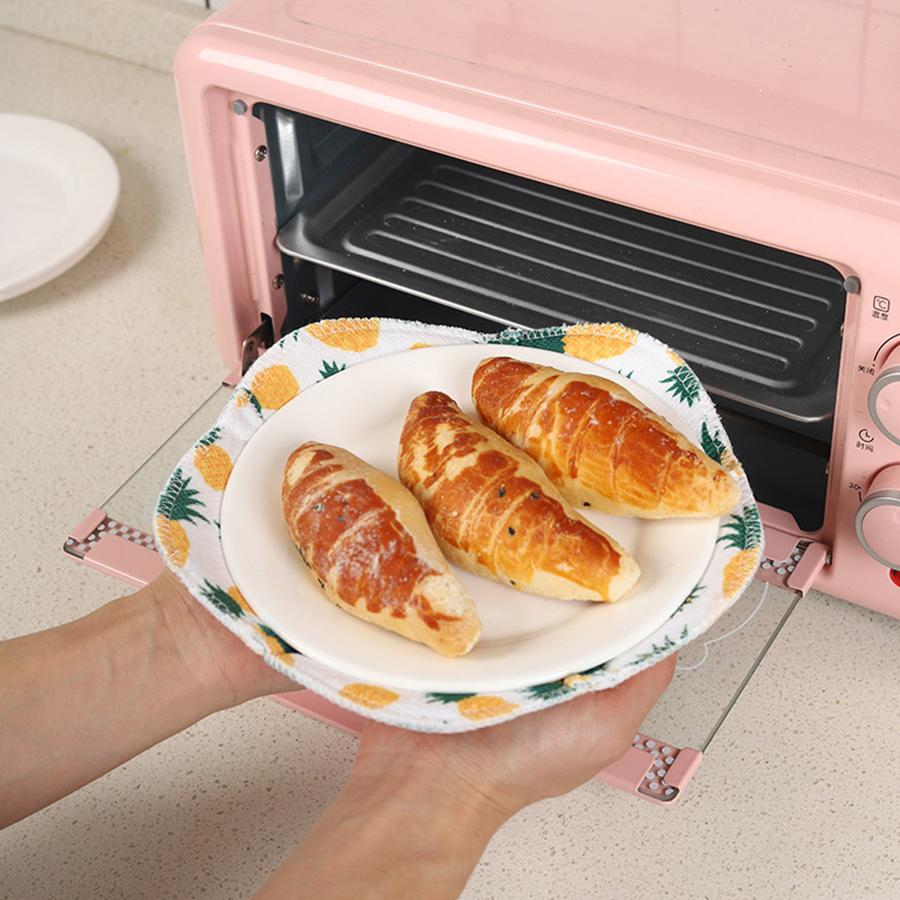 Microwave Bowl Holders 5pcs Hot Bowl Holders Fruit Pattern Safe Hot Soup Holder Cotton Heat Resistant Food Dish Pads Potholders