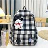 Retro backpack junior high school college student schoolbag women's new casual backpack niche large capacity