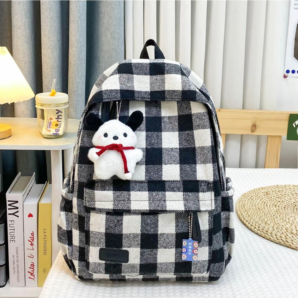 Retro backpack junior high school college student schoolbag women's new casual backpack niche large capacity