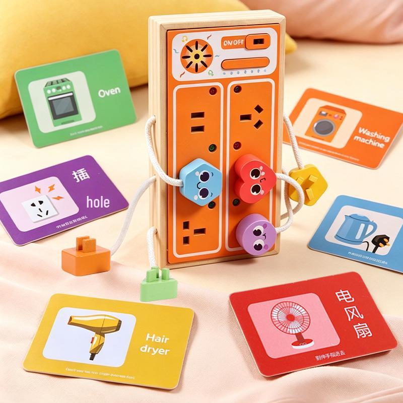 Montessori Early Learning Busy Board: Multi-Function Switch & Socket Toy
