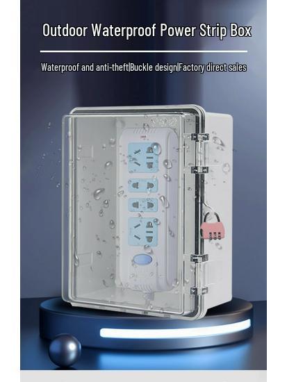 Zamykana wodoodporna skrzynka gniazdkowa zewnętrzna z osłoną przeciwdeszczową