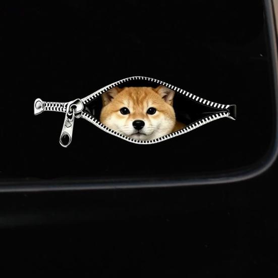 Car Stickers Zipper Cat Shape Adhesive Waterproof Scratch Cover Stickers Durable Car Decals for Cars Electric Vehicles Windows
