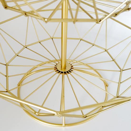 3 Layers Fruit Basket Nordic Style Exquisite Iron Sturdy Snacks Basket for Living Room