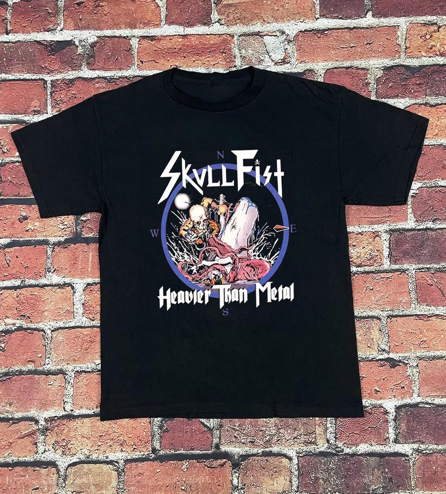 Skull Fist band Heavier Than Metal T Shirt Full Size S-5XL Unisex T-Shirt XXXL