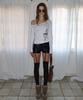 Weibeugeol Dark Wave Leather Shorts - Black
