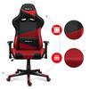 Chaise Gaming - HUZARO - Force 6.2 Rouge Tissu - Ergonomique - Coussin Lombaire Têtière - Réglable - Pivotant
