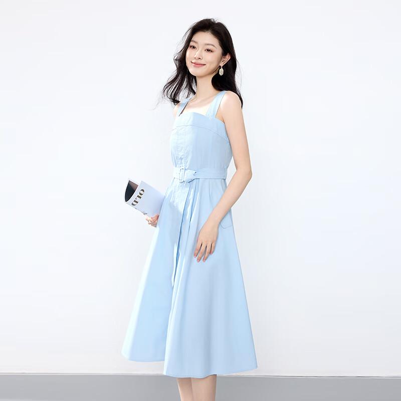 JOY SPEAKER Summer Casual Suspender Mid-length Dress AQY63333