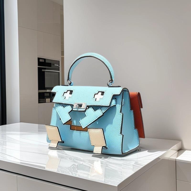 Little Red Book High-End Genuine Leather Mini Kelly Crossbody Handbag