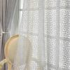 Tenda jacquard grigia semi-ombreggiante per soggiorno, camera da letto, balcone, tende trasparenti che trasmettono la luce, tenda di garza, decorazione per finestre