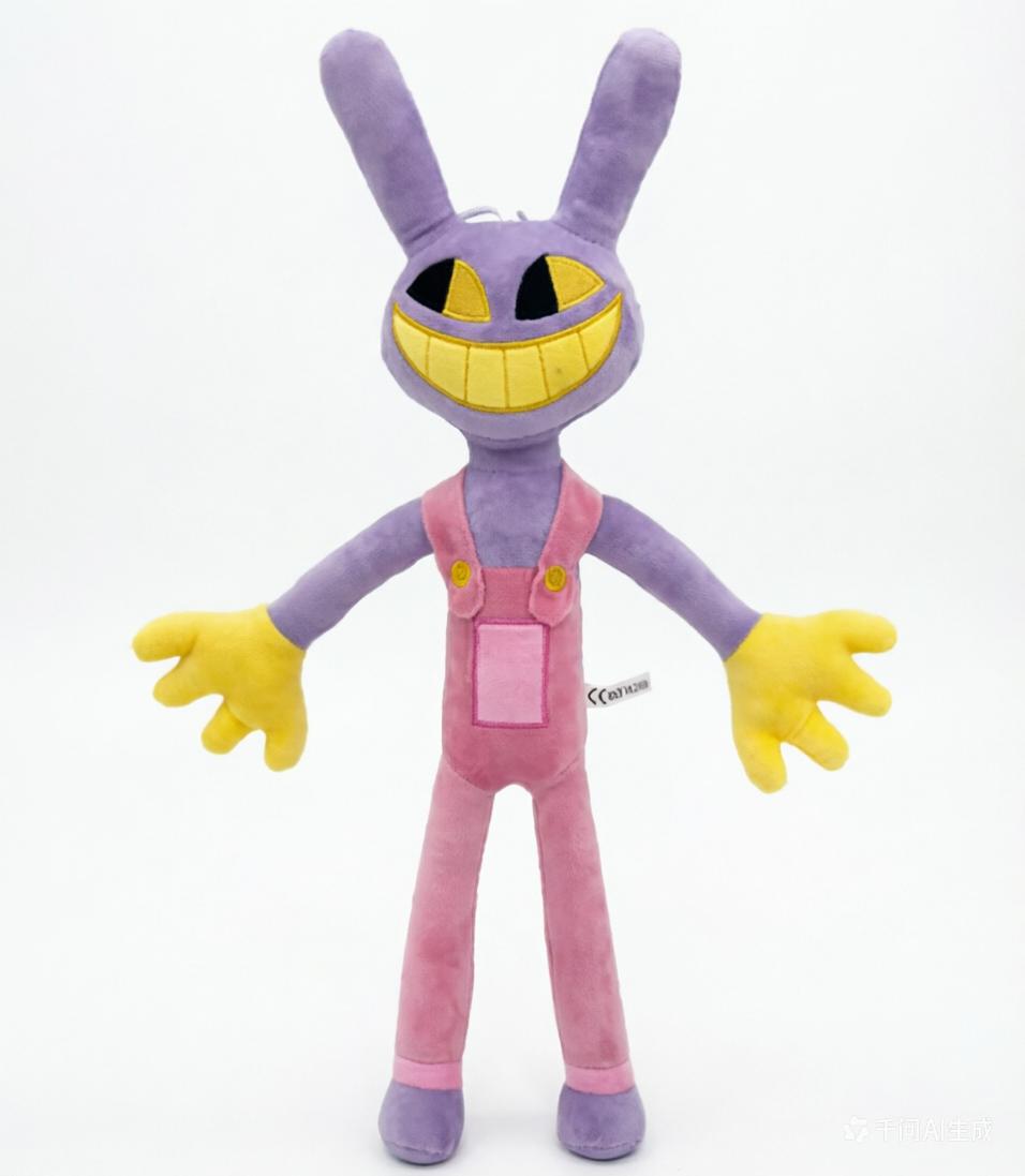 25cm Funny Maid Rabbit Plush Toy Holding Gun Soft Stuffed Animal Digital Circus Cartoon Doll Gift For Kids