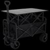 Foldable Outdoor Camping Picnic Cart with Dual-Use Table