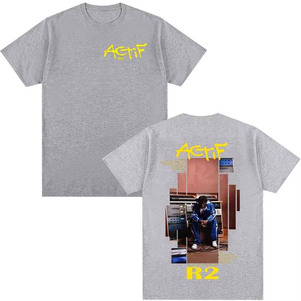 

Rapper R2 Actif Album 2026 T Shirts Mens Women Clothing Casual Cotton Oversized Tshirt Fashion Harajuku Short Sleeve Top 4XL