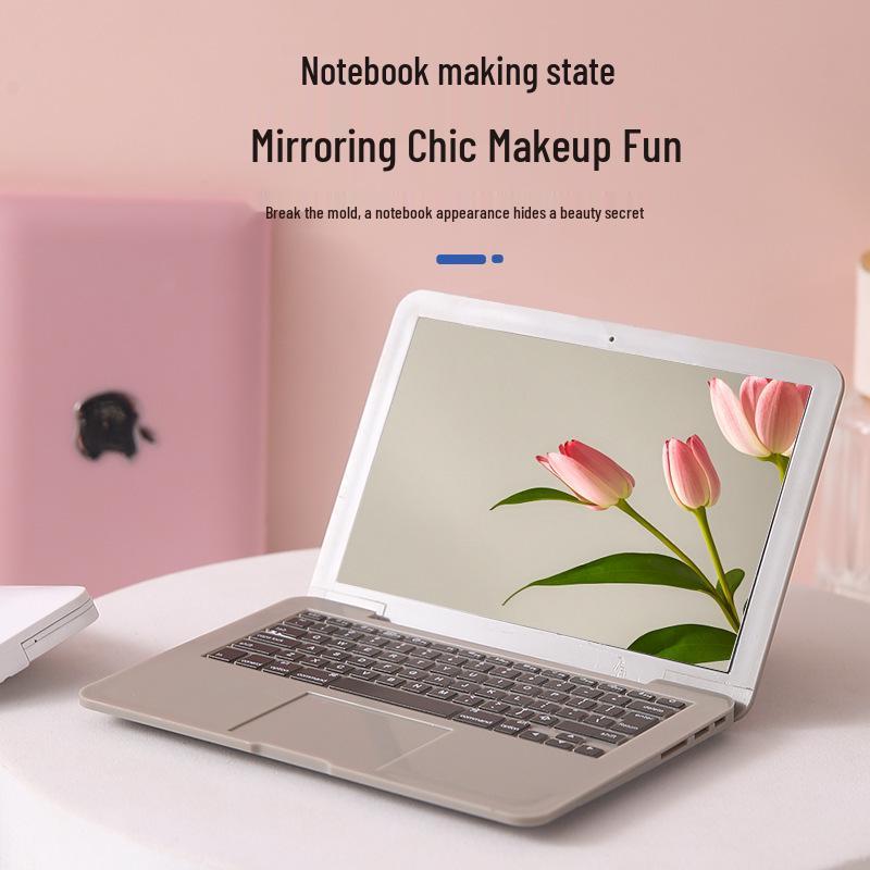 Creative Portable Mini Folding Makeup Mirror Laptop Carry-On