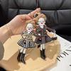 Korean Style Crossbody Bag with Girl Doll Clothes Set Keychain - Fashion Charm Gift