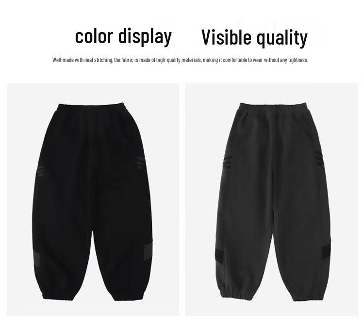 Chlapecké zimní sportovní kalhoty Plus Velvet 2025: Trendy tepláky pro střední až velké chlapce - nový podzimní/zimní styl