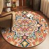 Ethnic Style Round Floor Mat Mandala Living Room Coffee Table Blanket Home Bedroom Bedside Blanket Hotel Guesthouse Carpet