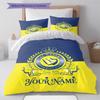 Al Nassr Crest Custom Name Pattern Bedding Quilt Set Quilt Cover Pillowcase Home Birthday Gift(1 * duvet cover + 2 * pillowcase, without core)