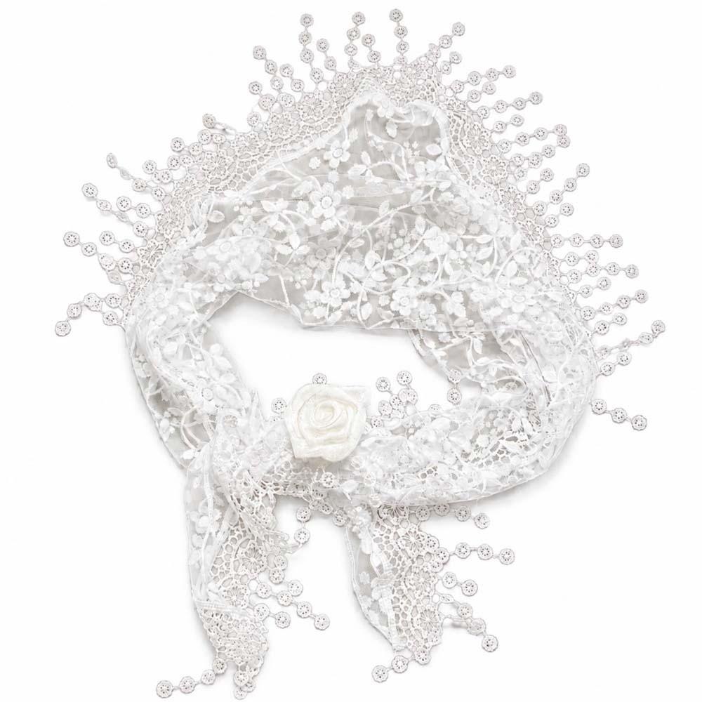 Mesh Texture Fringe Waist Belt Floral Patterns Versatile Scarf Ornament  Fashion Forward Women