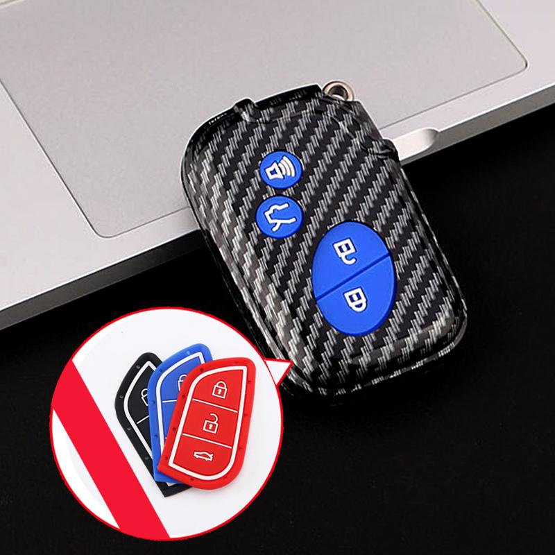 3 4 Buttons Carbon Remote Car Key Cover Case Silicone Protect Shell For Lexus Gx460 Gx Ct200H Es 300H Is250 Gx400 Rx270 Rx450H