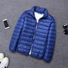Men Autumn Winter Warm Lightweight Hooded Cotton Jacket Fashionable Short Casual Portable Stand Collar