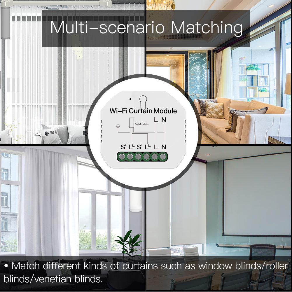 Graffiti Smart WiFi Curtain Switch with Remote Timer & Alexa Compatibility