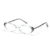 Retro Brand Designer Small-Frame Oval Presbyopia Glasses High-Quality Metal Chain-Leg High-Definition Women's Reader Eyewear