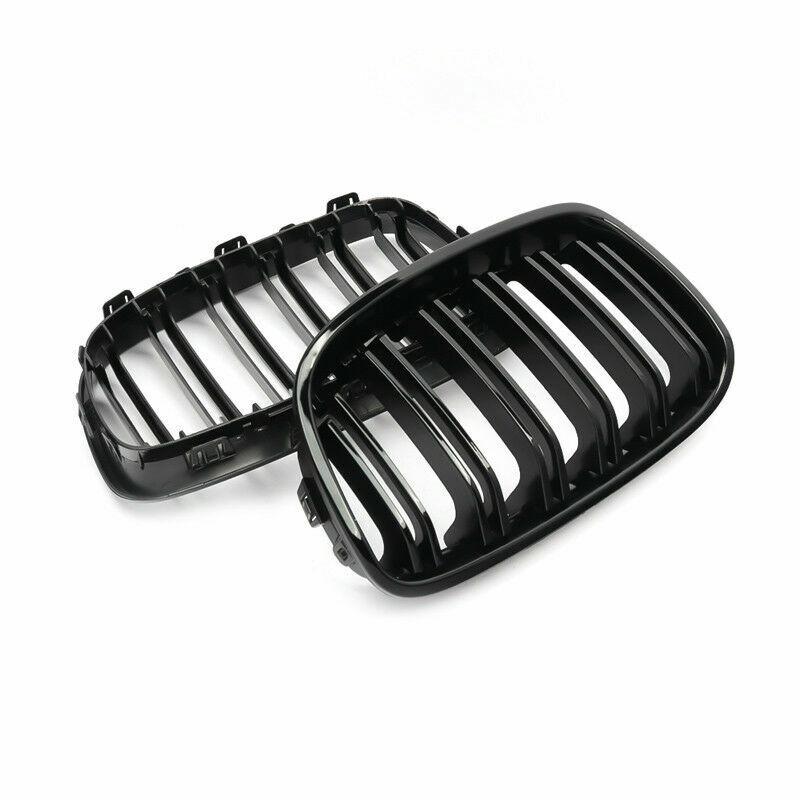 Gloss Black Front Bumper Kidney Grille Double Slat Racing Grill For BMW 1 Series F20 F21 2011-2014 120i 118i Car Accessories