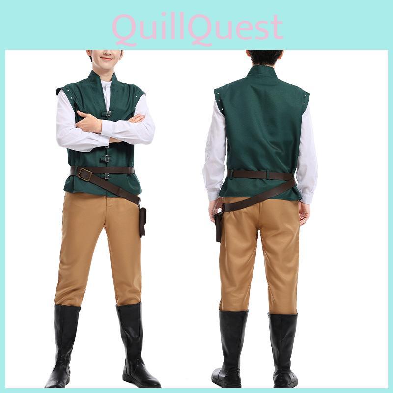 Tangled Flynn Rider Cosplay Costume Stage Performance Party Halloween