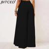 BITCED Women's Fashion Casual Solid Color Print Pants & Capris