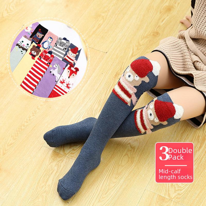 Kinder Cartoon Mittelrohrsocken: Leichte Frühling/Herbst Kniestrümpfe für Mädchen