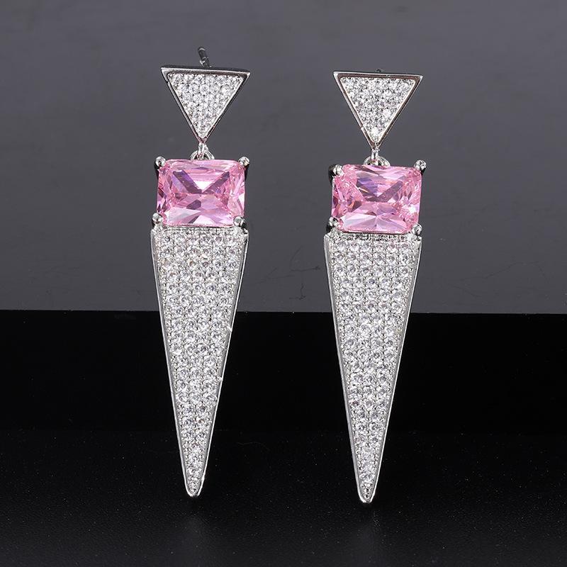 

SACE GEMS классические серьги из медного сплава с цирконом для женщин, подарки на свадьбу розовый