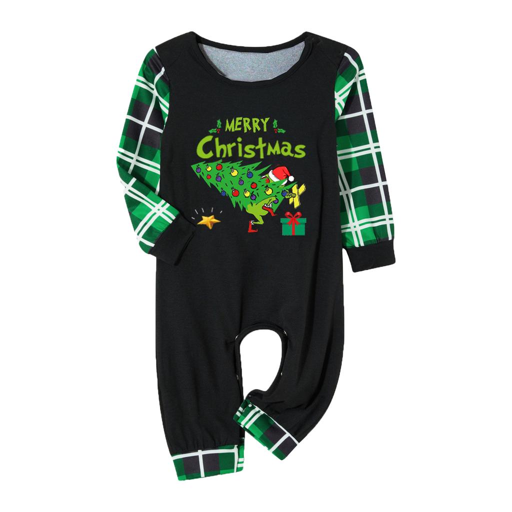 Print Cute Family Set Pajamas, Home Clothes, Family Set Long Sleeve Top Pants Set