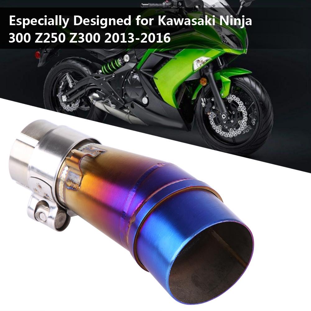 Motorcycle Full Exhaust System Middle Pipe Link Connect for Kawasaki Ninja 300 Z250 Z300 13 16
