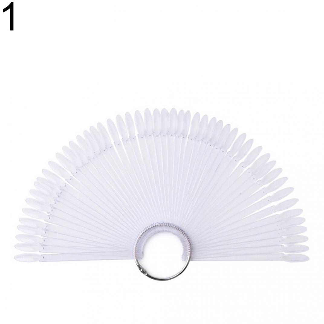 

50 шт., веерообразные насадки для дизайна ногтей, польская доска, палочки для практики, маникюрный инструмент Transparent