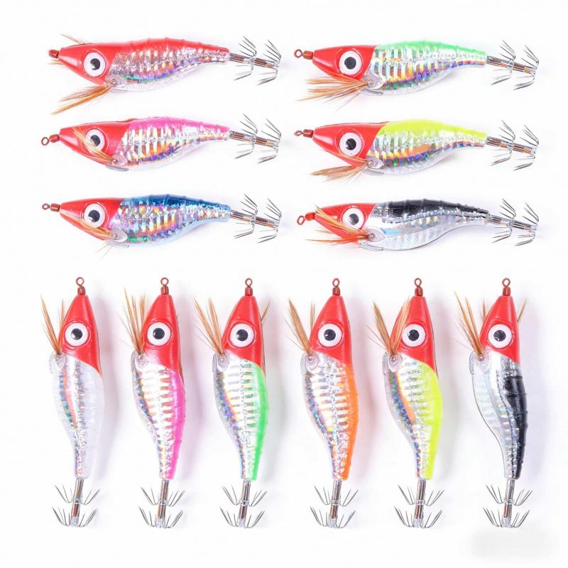 Luminous horizontal shrimp10cm9gBionic bait squid hook artificial lure for night fishing, specialized fishing tool