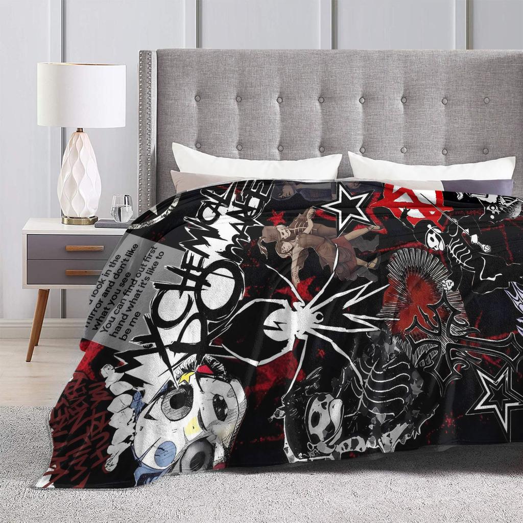 My Chemical Romance Danger Days Spider Blanket Quality Super Warm Throw Blanket Winter Decorative Bedroom Graphic Bedspread