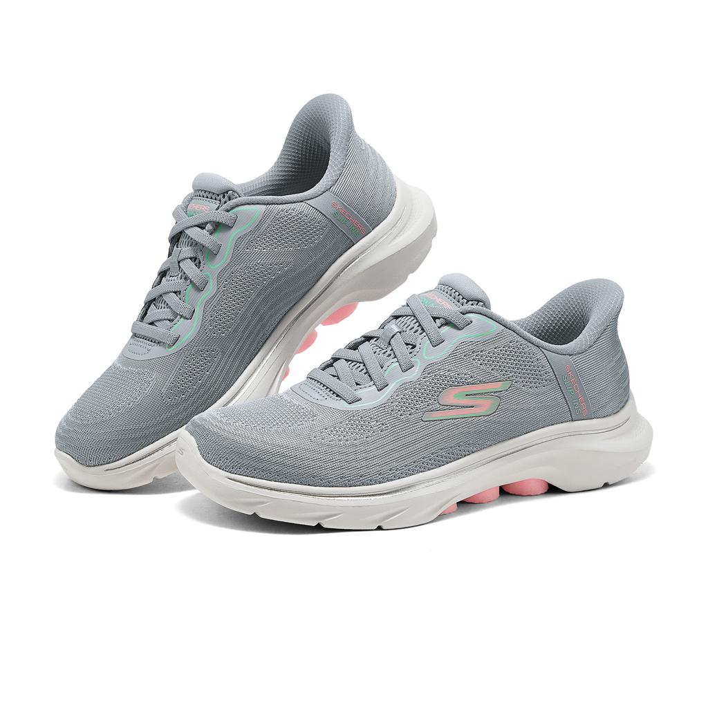 Skechers Slip-Ons Comfortable Durable Low-Top Casual Shoes Women Sneakers Gray 125259-GYPK