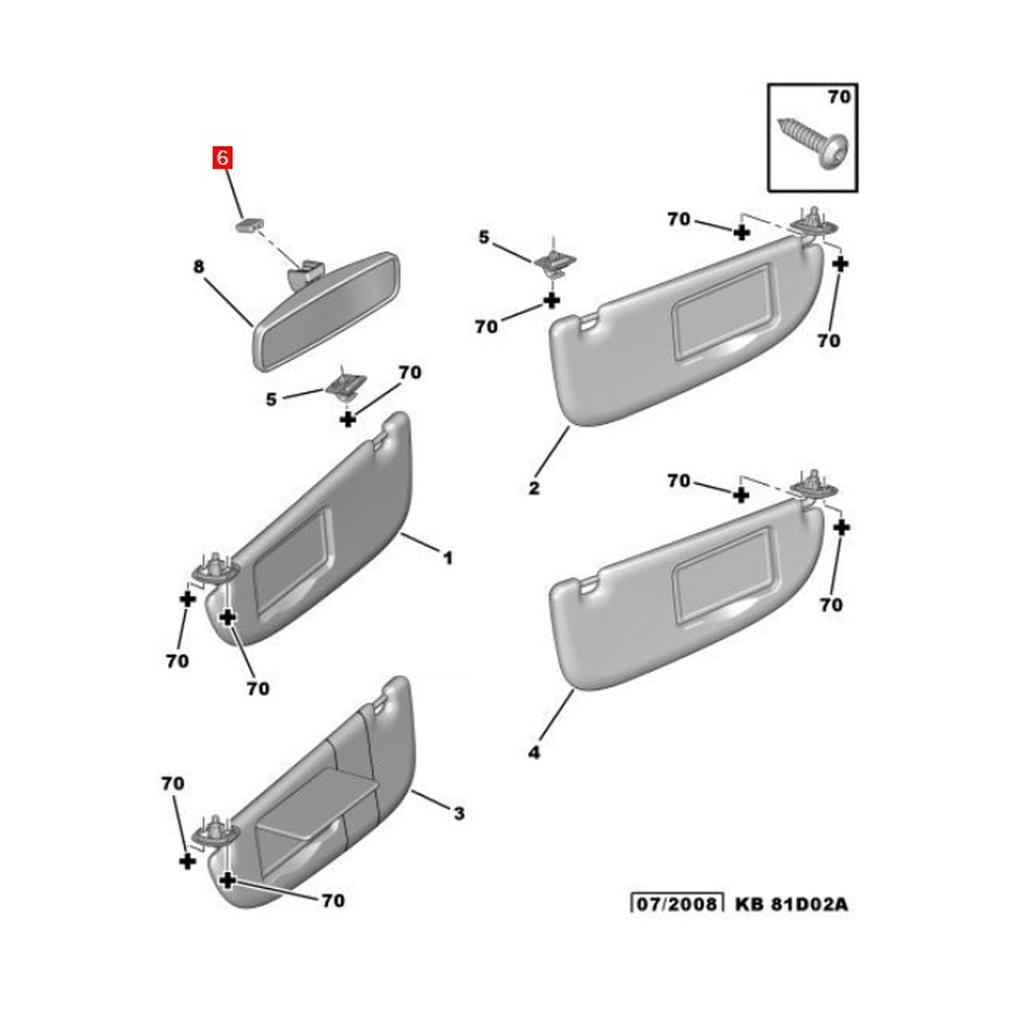 Car Interior Rearview Mirror Mounting Base Bracket OEM Standard Metal 815542 Replacement for Peugeot 206 207 307 407 Interior Mirrors6