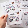 Europe Masquerade Face Stickers Safe Acrylic Drill Adults Children Facial Decoration Adhesive Stickers Party Dance Supplies