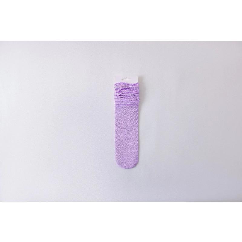 Women's Summer Thin Solid Color Vertical Stripe Curling Mid Tube Ice Ice Pile Socks