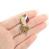 Victory Day Commemorative Ribbon Lapel Pin - Double-Sided Enamel Flag Badge with Secure Butterfly Clasp for Collar or Jacket