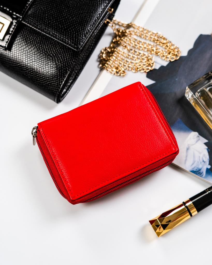 Women's Leather Wallet R-DLL2-NCD-2718 Red