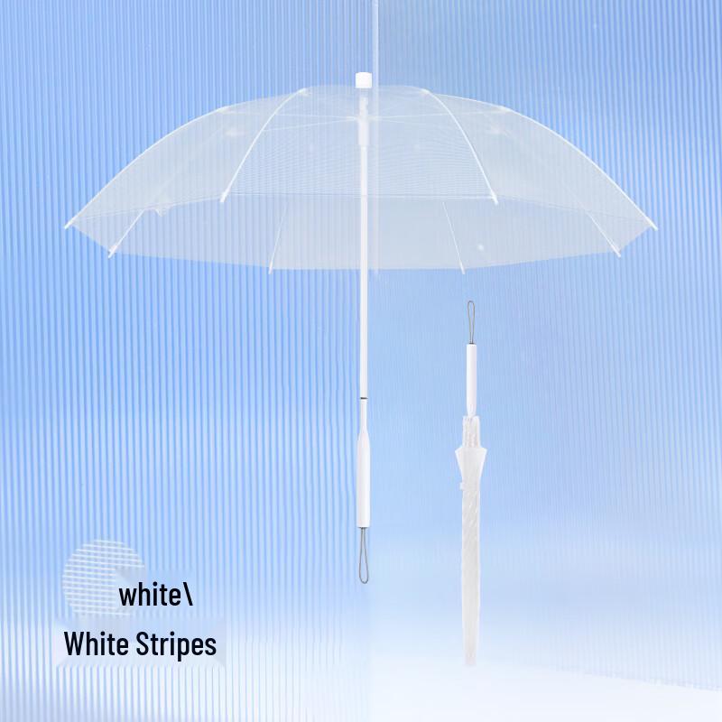 

Mamoru Striped Transparent Long-Handle Umbrella