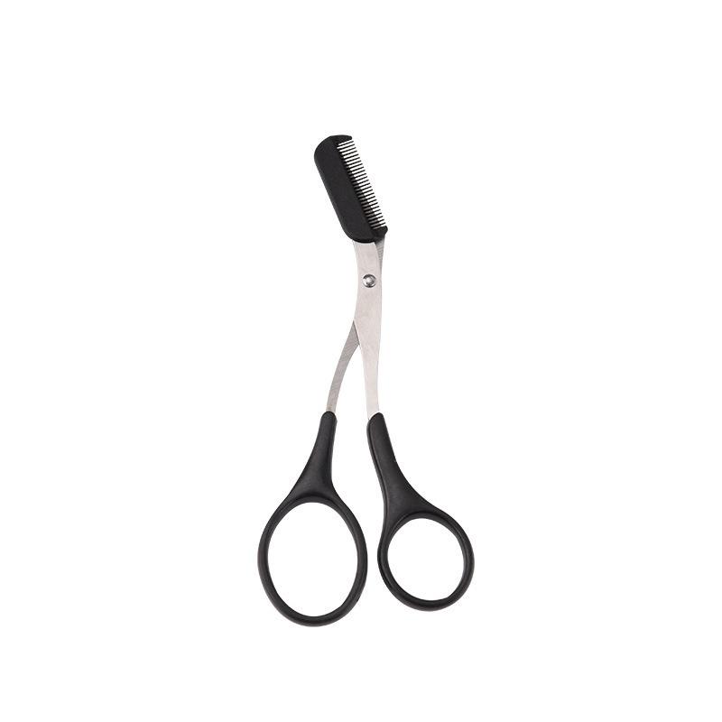 Stainless SteelBuilt-in Comb Eyebrow Scissors - Precision Grooming Tool with Handles,Durable Metal Construction, Eyebrow Trimmer