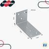 Carpenter's Angle, Construction Connector, Galvanized Steel, 40 X 80 X 40 MM