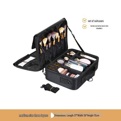 Portable Professional Makeup Artist Cosmetic Case with Dividers