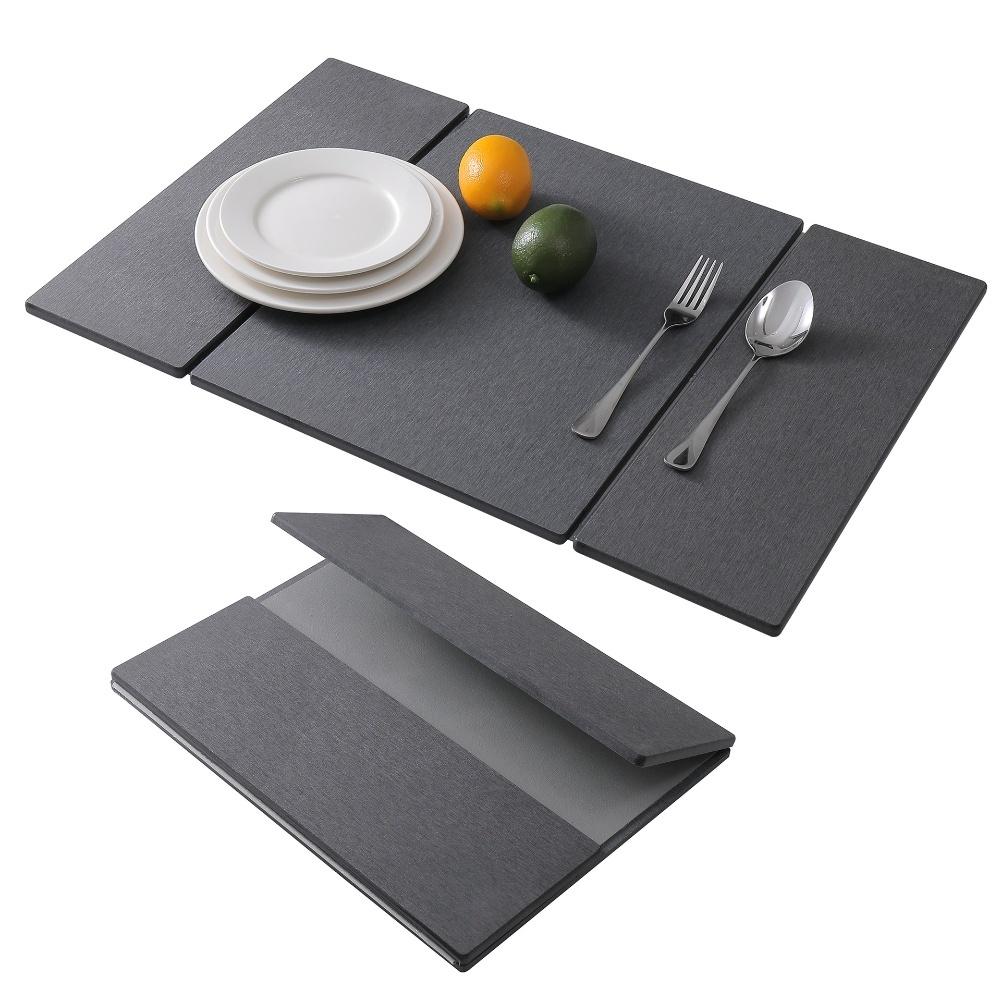 1 шт ПУ Складная диатомитовая сушильная подкладка 6040 см Складная диатомитовая сушильная подкладка коврик для сушки столешницы подставка темно-серого 5480₽