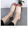 Genuine Leather Women's Korean Style Slip-On Shoes for Students, Expectant Mothers, and Mothers