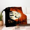 Halloween Full Moon Party Invitation CardBlanket Flannel Throw Blanket for Sofa, Bed, Travel, Camping, Office, Couch, Chair, And Bed Gift Fo